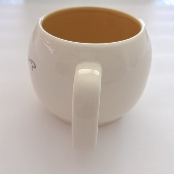 Thirsty round Ceramic Coffee Mug Cup Yellow Glaze pre owned - Picture 2 of 6